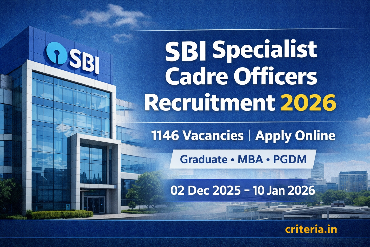 sBI Specialist Cadre Officers 2026 recruitment